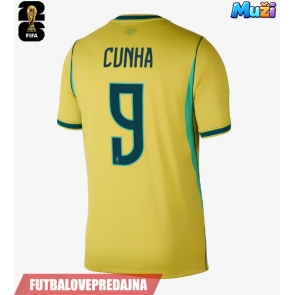 Lacne Muži Futbalové dres Brazília Matheus Cunha #9 MS 2026 Krátky Rukáv - Domáci